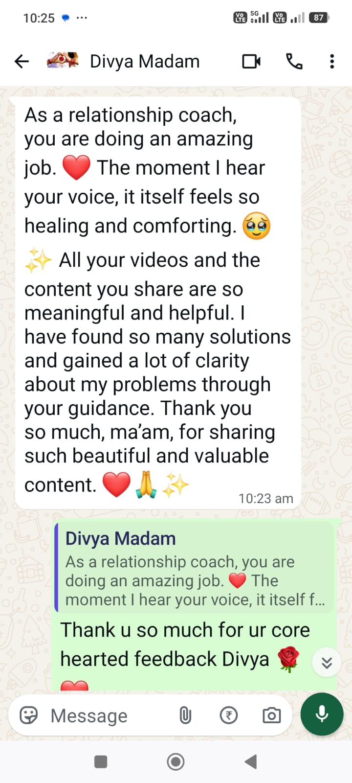 Testimonial by Divya